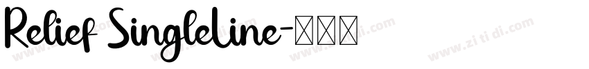 Relief SingleLine字体转换 Relief SingleLine字体转换